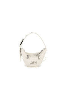 BABY SASHA KEYRING BAG - GLOSSY IVORY