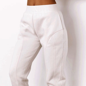 Basic Fitted Joggers - Cream