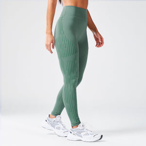 Code Asymmetric Graphic Leggings - Dark Forest