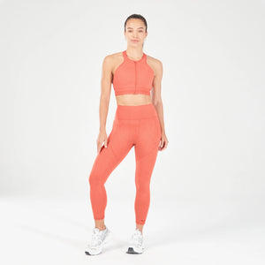 Serpent Zip Up Bra - Mineral Red