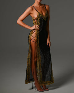 Remi Maxi Dress in Yellow Cheetah Ready To Ship