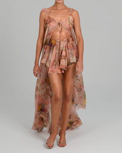 Terri Shorts in Rose Silk Ready to Ship