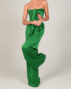 Natasha Trousers and Bandeau in Emerald Ready To Ship