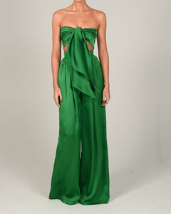 Natasha Trousers and Bandeau in Emerald Ready To Ship