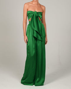 Natasha Trousers and Bandeau in Emerald Ready To Ship