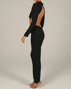 Ruby Jumpsuit in Black Ready To Ship