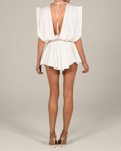 Yasmin Playsuit in Ivory Ready to Ship