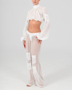 Alex Low Waist Trousers in Ivory