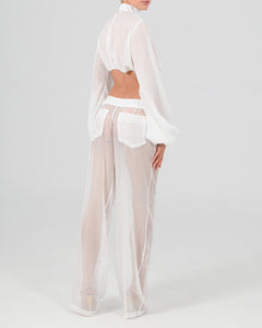 Alex Low Waist Trousers in Ivory