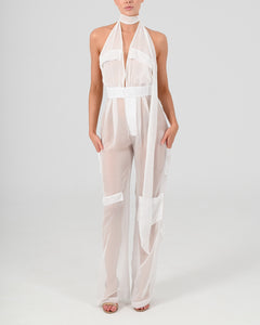 Alex Halter Jumpsuit in Ivory