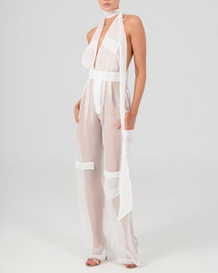 Alex Halter Jumpsuit in Ivory