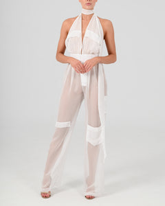 Alex Halter Jumpsuit in Ivory