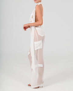 Alex Halter Jumpsuit in Ivory