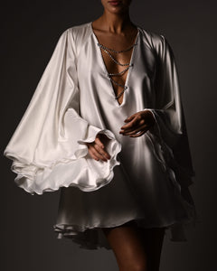 Lorena Crystal Dress in Ivory
