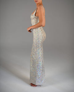 Antonia Maxi Dress in Crystal