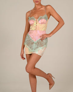 Dolce Mini Dress in Pastel Snake Ready to Ship