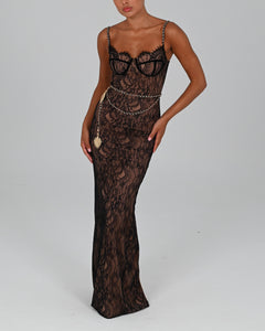 Francesca Maxi Dress in Black Ready To Ship