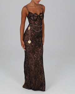 Francesca Maxi Dress in Black Ready To Ship