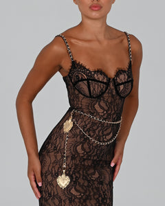 Francesca Maxi Dress in Black Ready To Ship