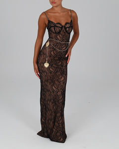 Francesca Maxi Dress in Black Ready To Ship