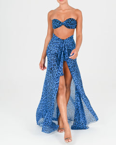 Anthia Bralette in Azul Leopard Ready To Ship