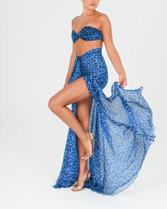 Anthia Bralette in Azul Leopard Ready To Ship