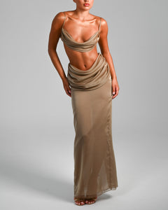 Hera Maxi Skirt in Blondie