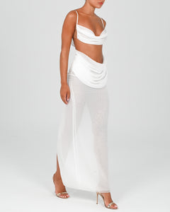 Hera Maxi Skirt in Ivory