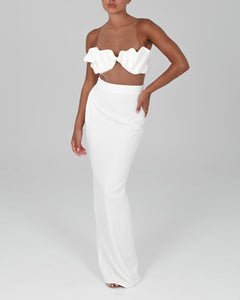 Pearl Maxi Skirt in Ivory Ready To Ship