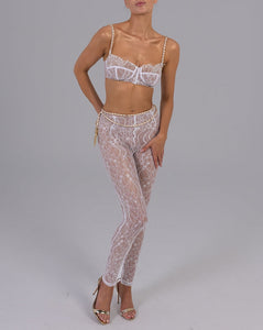 Francesca Leggings in White Ready To Ship