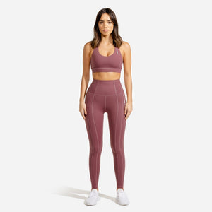 Warrior High-Waisted Leggings - Dusty Rose