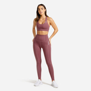 Warrior High-Waisted Leggings - Dusty Rose