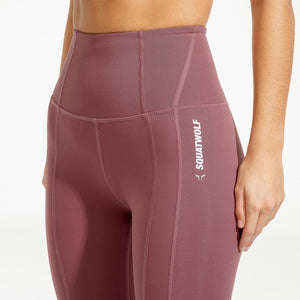 Warrior High-Waisted Leggings - Dusty Rose