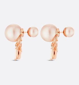 Dior Tribales Earrings • Pink-Finish Metal with Pink Resin Pearls and Crystals