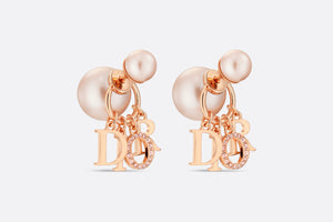 Dior Tribales Earrings • Pink-Finish Metal with Pink Resin Pearls and Crystals