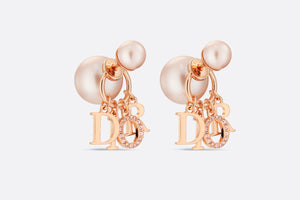 Dior Tribales Earrings • Pink-Finish Metal with Pink Resin Pearls and Crystals