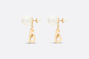 Dior Tribales Earrings • Gold-Finish Metal and White Resin Pearls