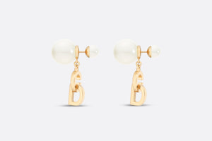 Dior Tribales Earrings • Gold-Finish Metal and White Resin Pearls