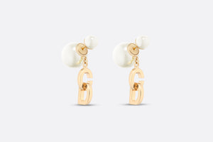 Dior Tribales Earrings • Gold-Finish Metal and White Resin Pearls