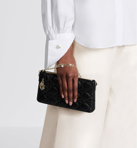 Miss Dior Mini Shoulder Bag • Black Cannage Lambskin