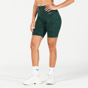 Core Wild Print Biker Shorts - Pine Grove