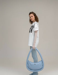 Blue hoop bag