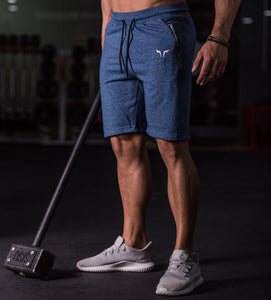 Ribbed Shorts - Denim Blue