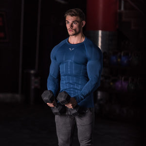 Seamless Spyder Tee - Cobalt Blue in Full Sleeves