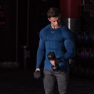 Seamless Spyder Tee - Cobalt Blue in Full Sleeves