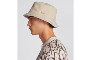 Reversible Dior Oblique Bucket Hat • Beige and Plum Cotton