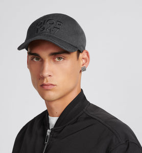Dior 1947 Baseball Cap • Anthracite Gray Wool