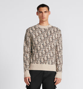 Dior Oblique Sweater • Beige and Brown Wool Jacquard