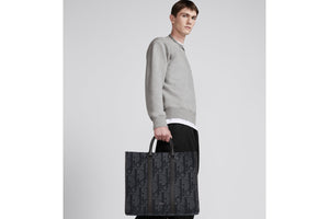 East-West Tote Bag • Black Maxi Dior Oblique Jacquard