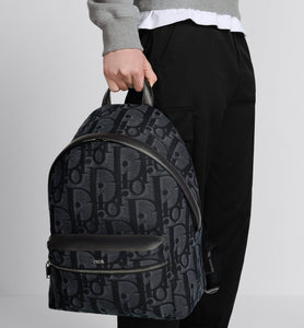 Rider Backpack • Black Maxi Dior Oblique Jacquard
